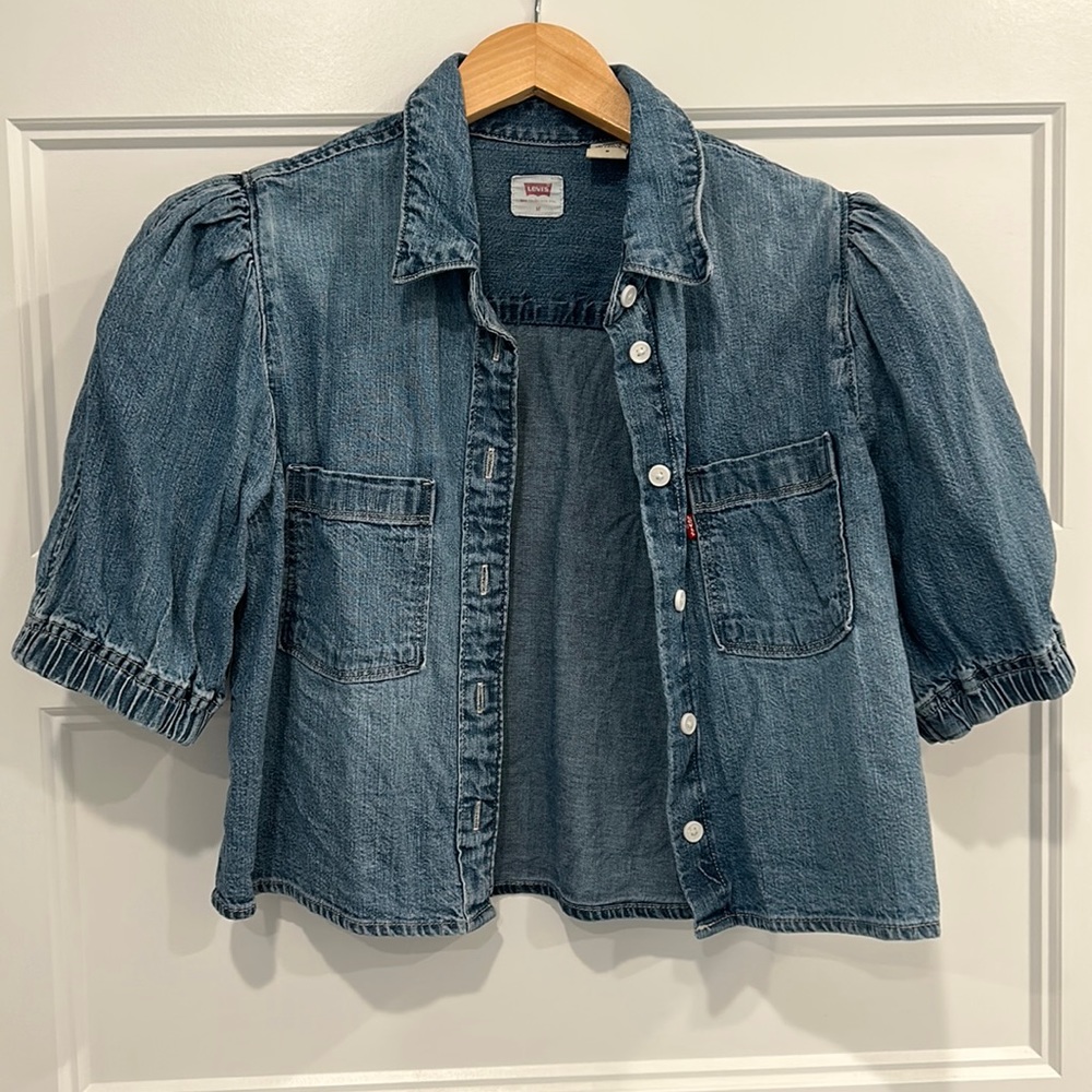 Levi Jean crop jacket